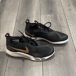Nike Black and Gold Athletic Shoes